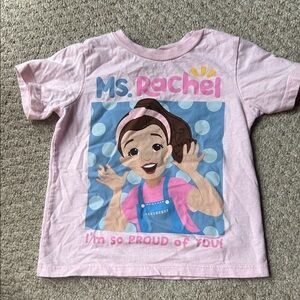 Ms. Rachel Pink Short Sleeve Tee for Kids